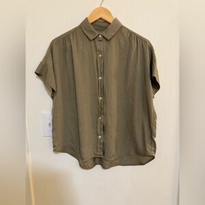 Everlane Olive Green Blouse